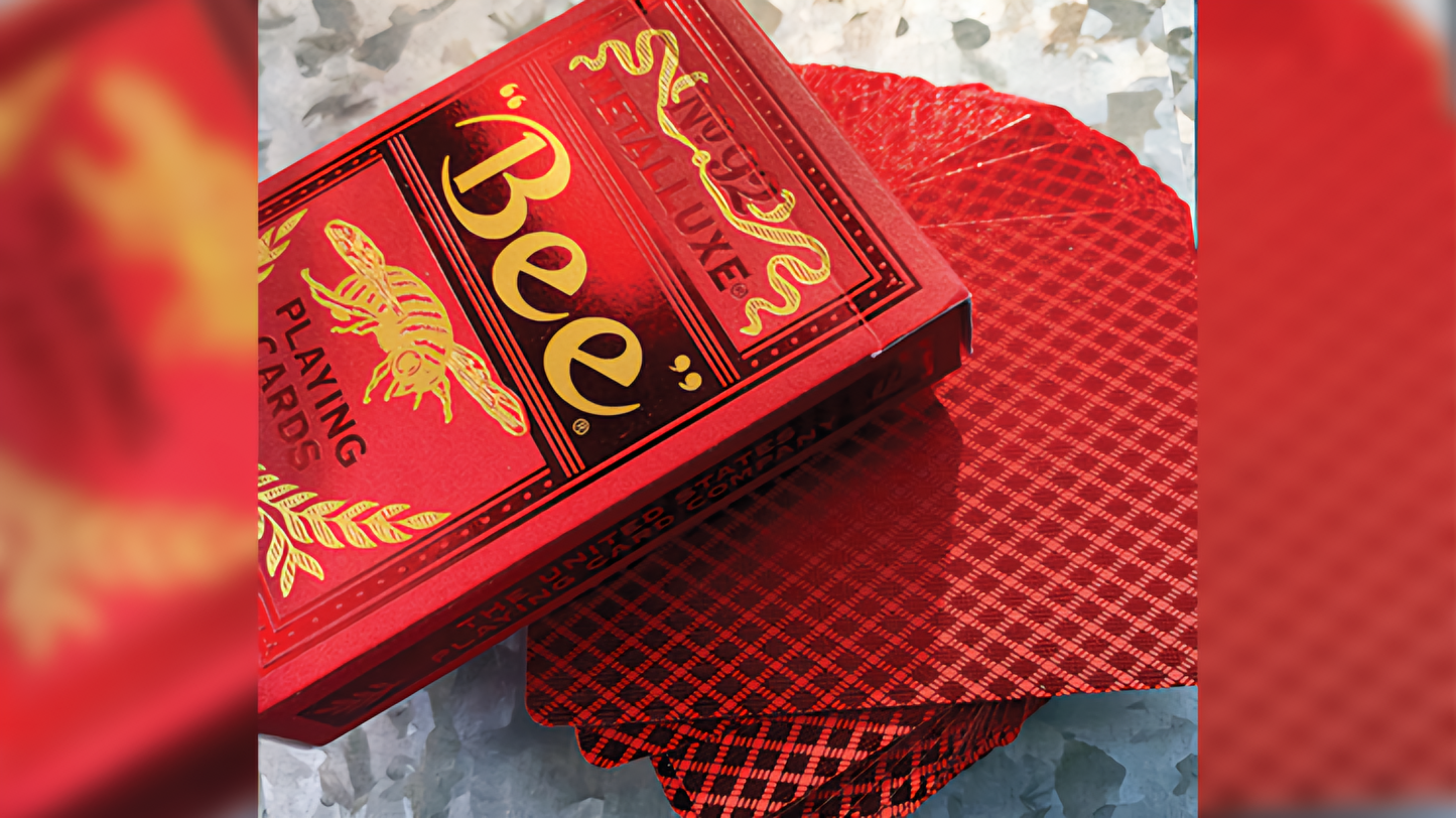 Bee Red MetalLuxe : Playing Cards, Poker, Magic, Cardistry,singapore