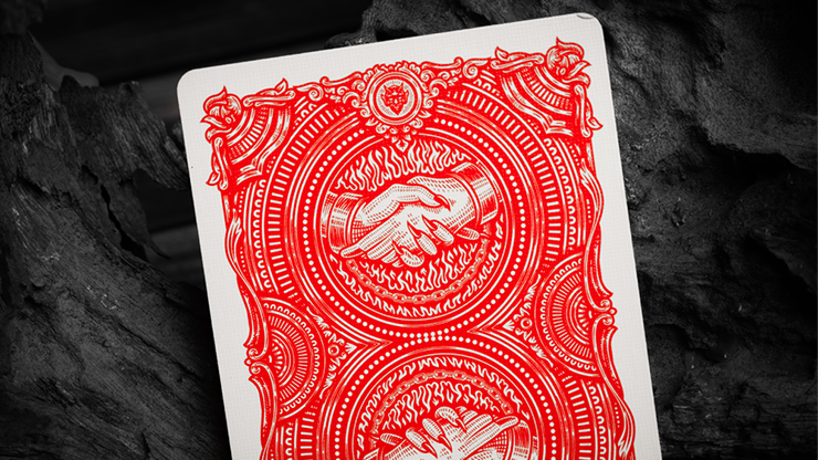 Deal with the Devil (Scarlet Red) by Darkside Playing Cards Co. : Playing Cards, Poker, Magic, Cardistry,singapore