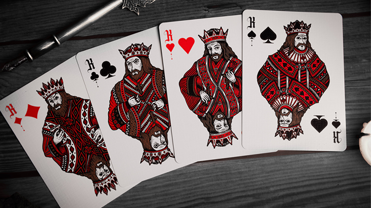 Deal with the Devil (Scarlet Red) by Darkside Playing Cards Co. : Playing Cards, Poker, Magic, Cardistry,singapore