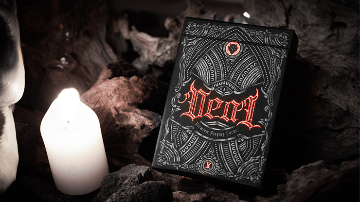 Deal with the Devil (Scarlet Red) by Darkside Playing Cards Co. : Playing Cards, Poker, Magic, Cardistry,singapore