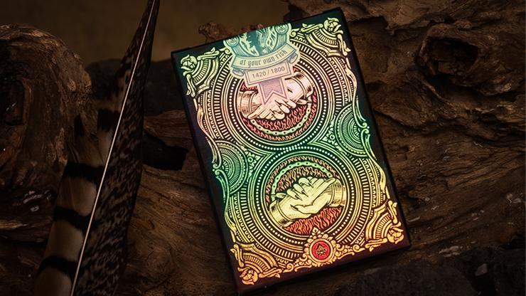 Deal with the Devil (Golden Contract) Foiled Edition by Darkside Playing Cards Co. : Playing Cards, Poker, Magic, Cardistry,singapore