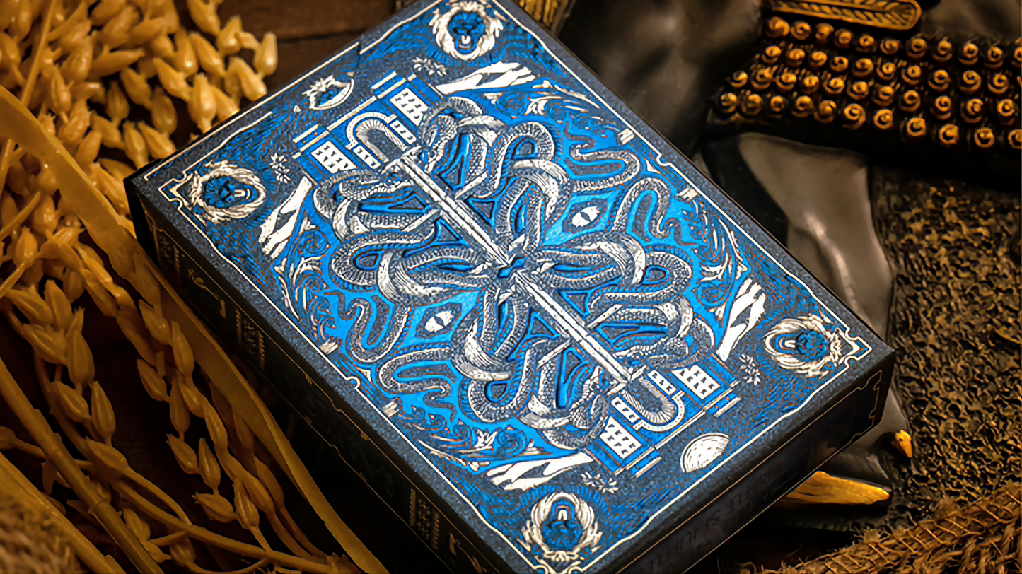 Babylon (Cerulean Blue) Playing Cards by Riffle Shuffle