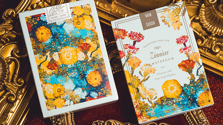 Van Gogh Zinnias (Numbered- Seal) Playing Cards by Jiken & Jathan: Poker, Magic, Cardistry, singapore
