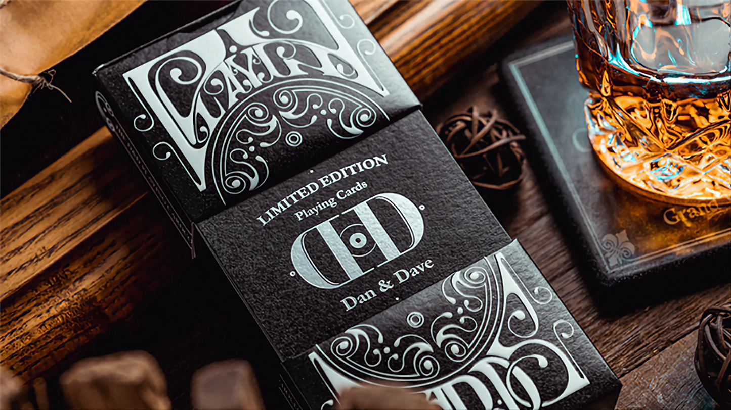 Smoke & Mirror (Mirror- Black) Deluxe by Dan & Dave : Playing Cards, Poker, Magic, Cardistry,singapore