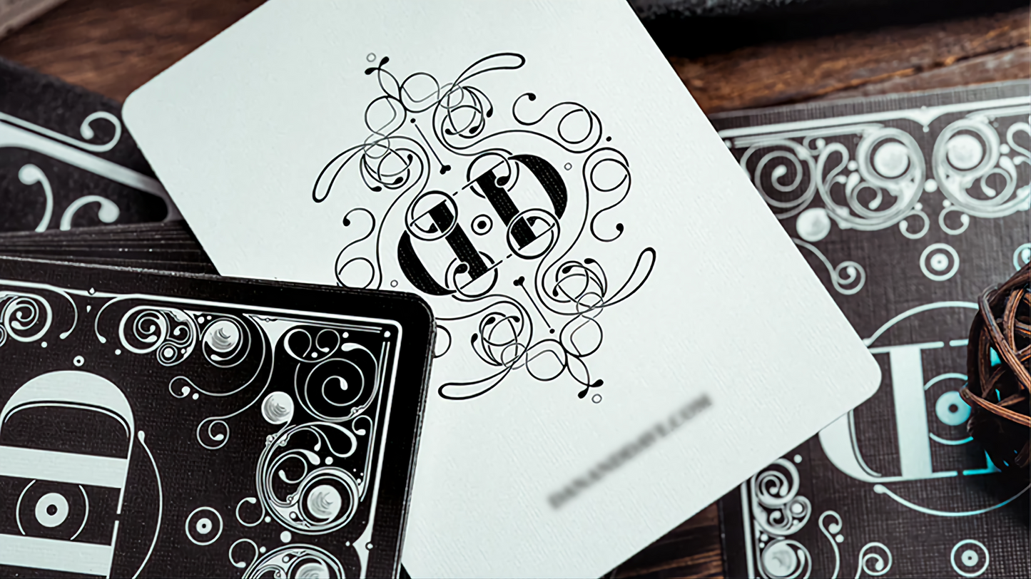 Smoke & Mirror (Mirror- Black) Deluxe by Dan & Dave : Playing Cards, Poker, Magic, Cardistry,singapore