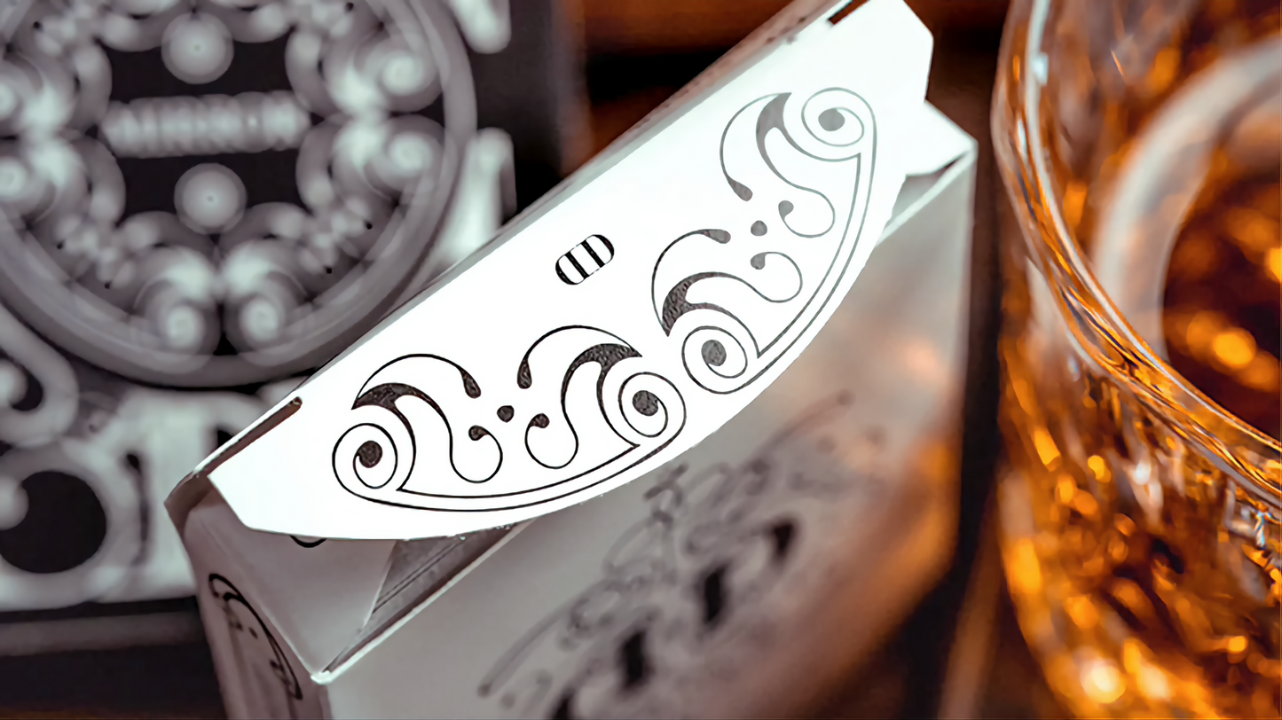 Smoke & Mirror (Smoke-White) Standard by Dan & Dave : Playing Cards, Poker, Magic, Cardistry,singapore