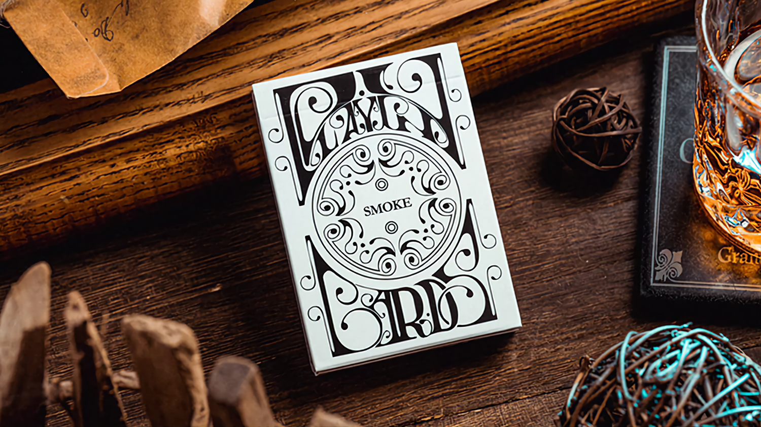 Smoke & Mirror (Smoke-White) Standard by Dan & Dave : Playing Cards, Poker, Magic, Cardistry,singapore