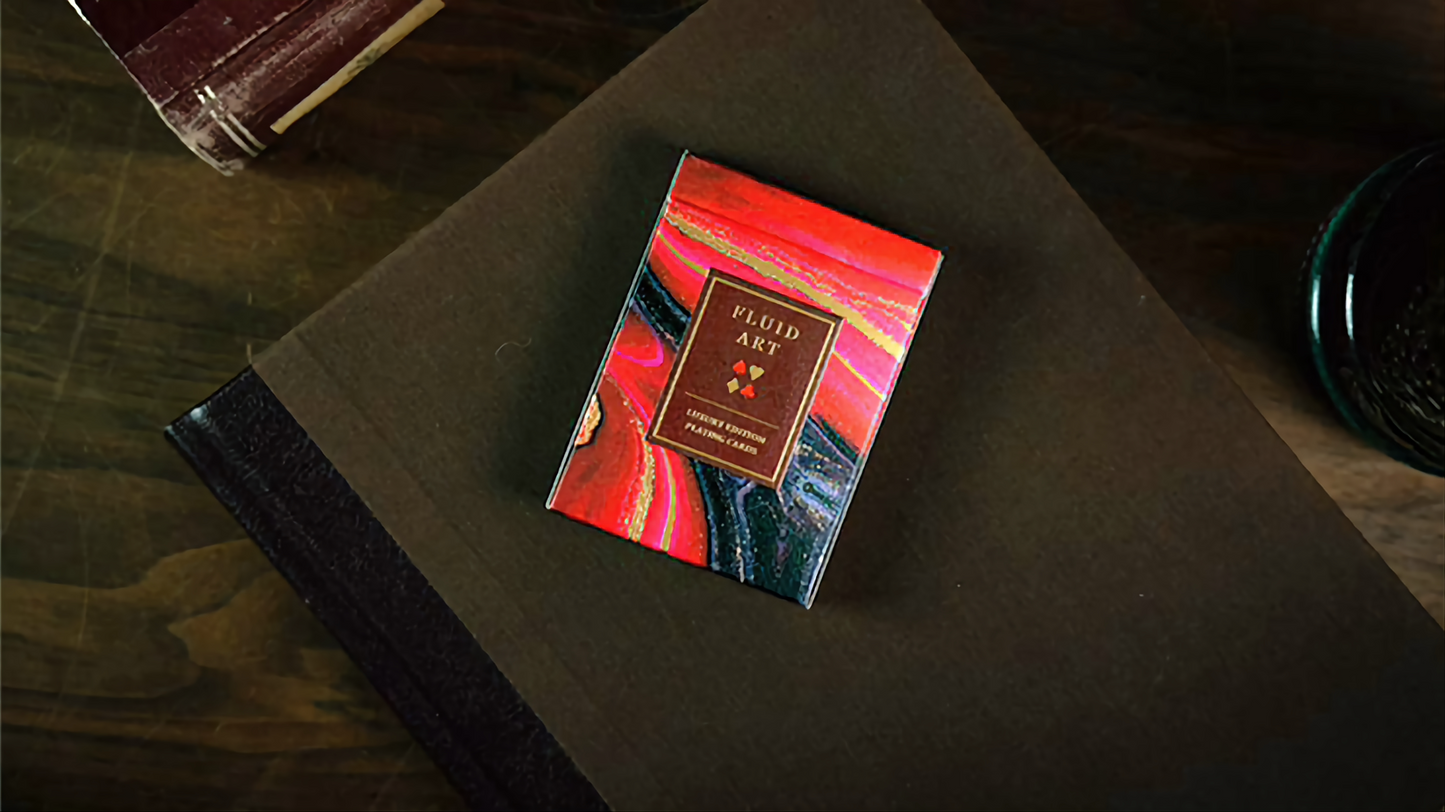 Fluid Art Red (Luxury Edition) by TCC : Playing Cards, Poker, Magic, Cardistry,Singapore
