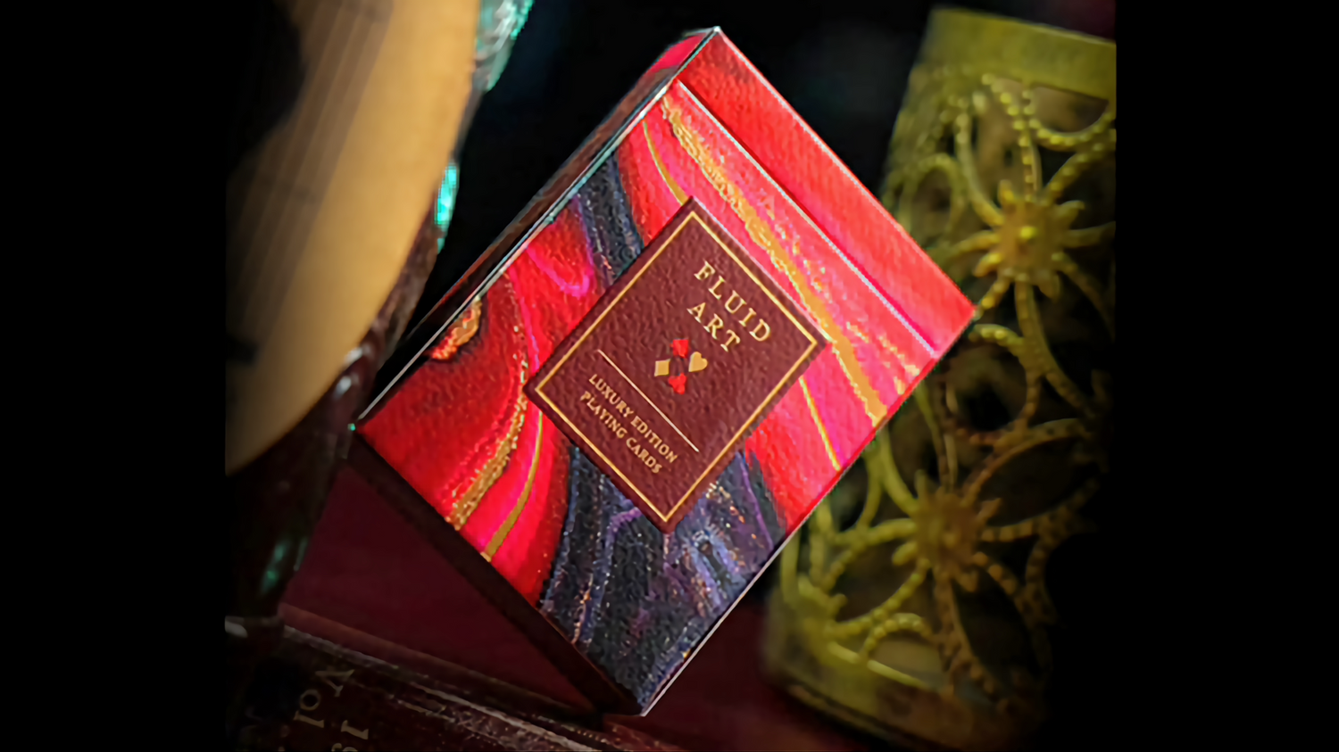 Fluid Art Red (Luxury Edition) by TCC : Playing Cards, Poker, Magic, Cardistry,Singapore
