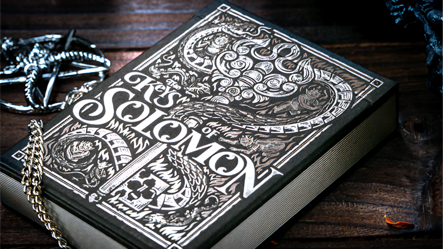 The Keys of Solomon (Silver Spirituum) by Riffle Shuffle : Playing Cards, Poker, Magic, Cardistry,singapore