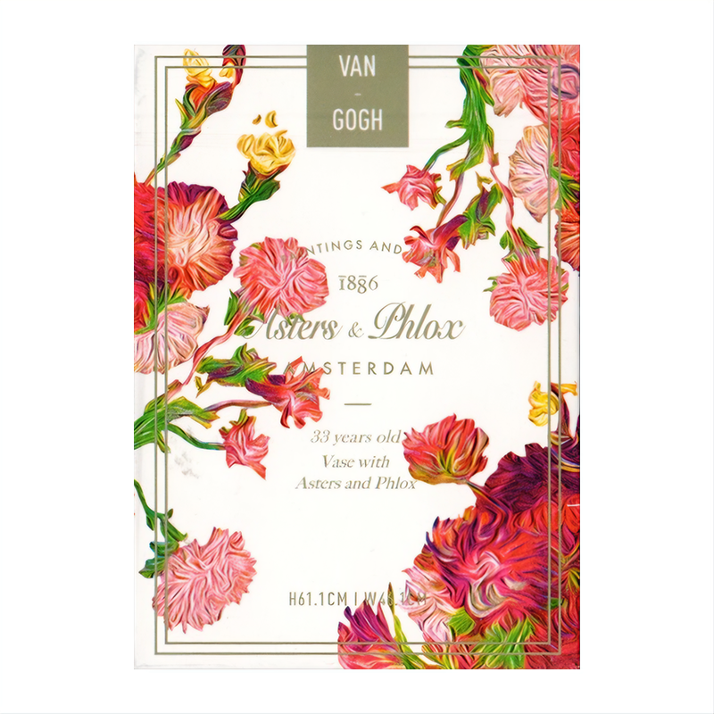 Van Gogh Asters & Phlox (Numbered- Seal) Playing Cards – Black Dahlia