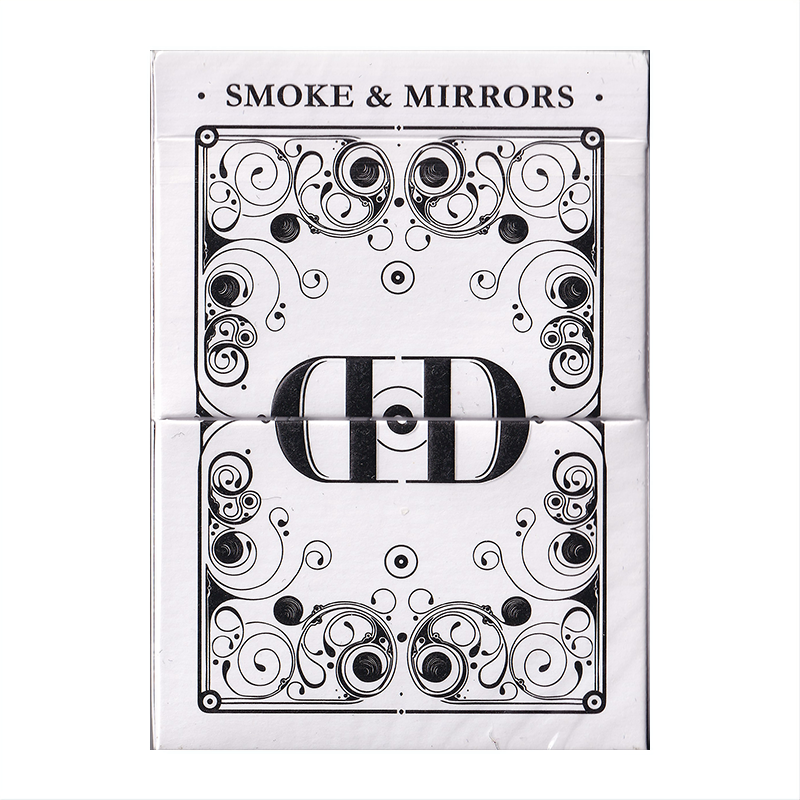 Smoke & Mirror (Smoke-White) Deluxe by Dan & Dave : Playing Cards, Poker, Magic, Cardistry,singapore