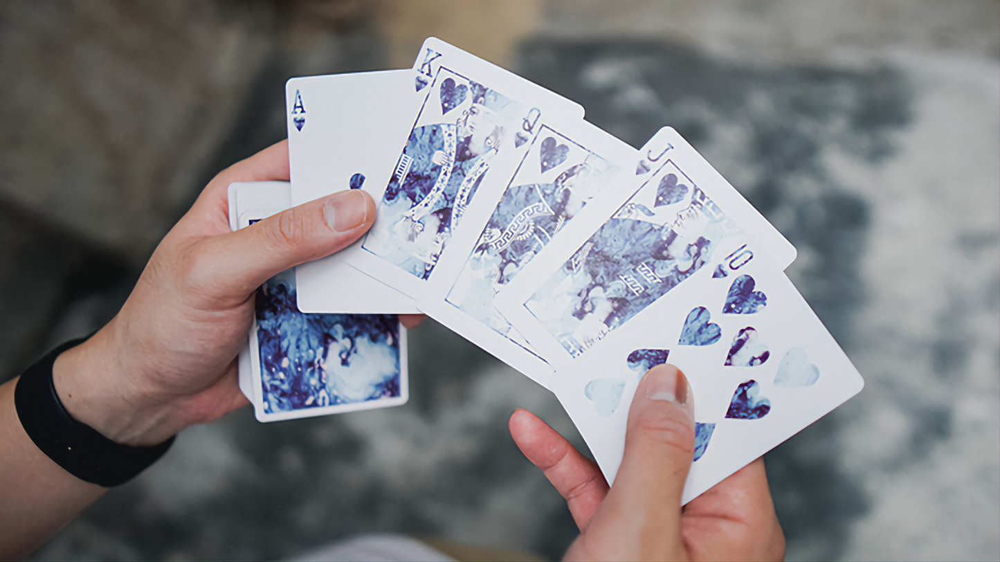 Fluid Art Blue (Standard Edition) by TCC : Playing Cards, Poker, Magic, Cardistry, Singapore