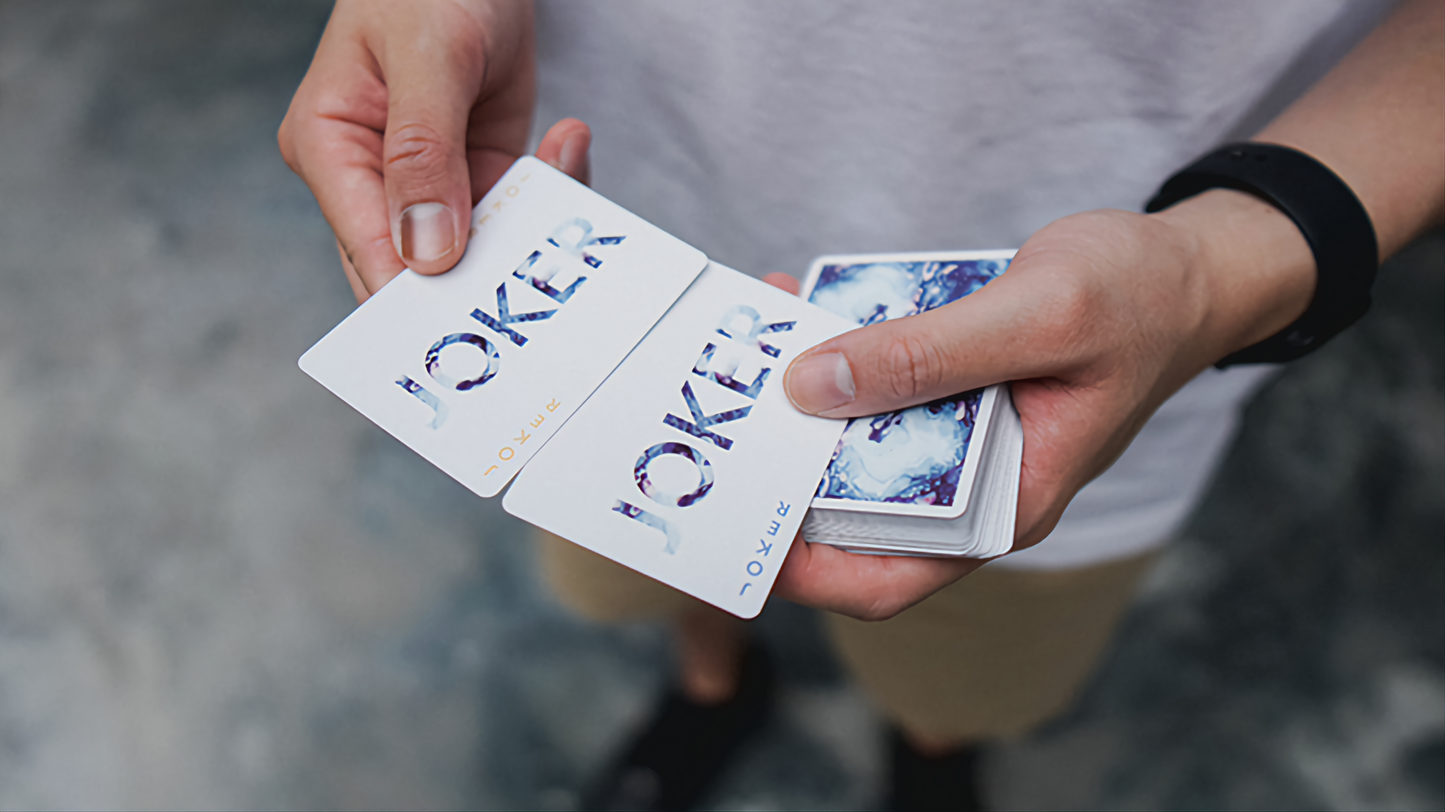 Fluid Art Blue (Standard Edition) by TCC : Playing Cards, Poker, Magic, Cardistry, Singapore