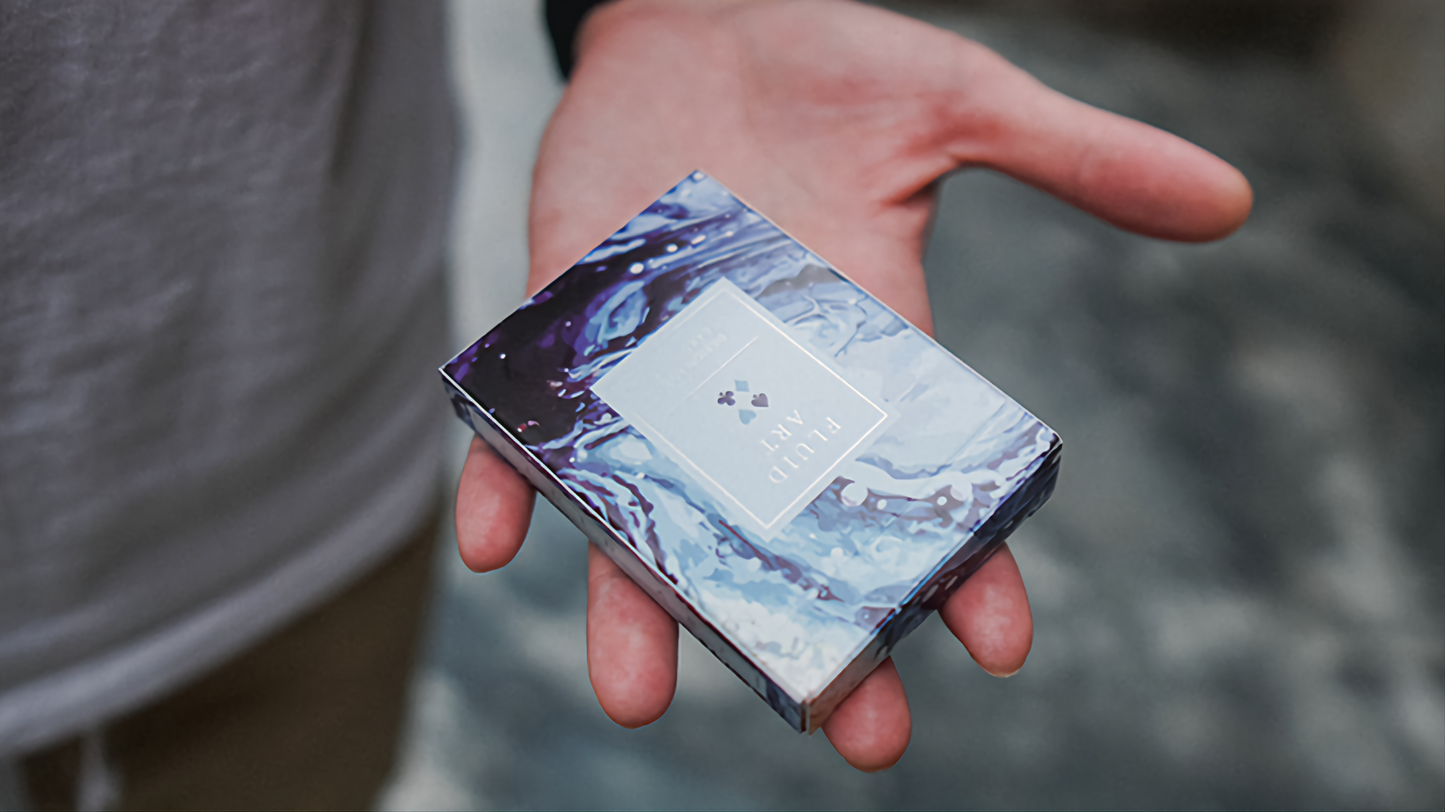 Fluid Art Blue (Standard Edition) by TCC : Playing Cards, Poker, Magic, Cardistry, Singapore