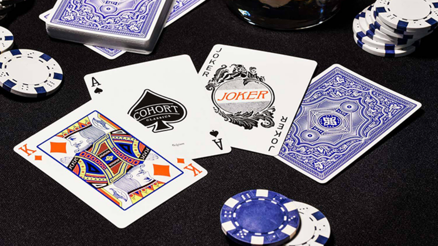 Blue Cohorts by Ellusionist : Marked Playing Cards , Poker , Magic , Cardistry , Singapore