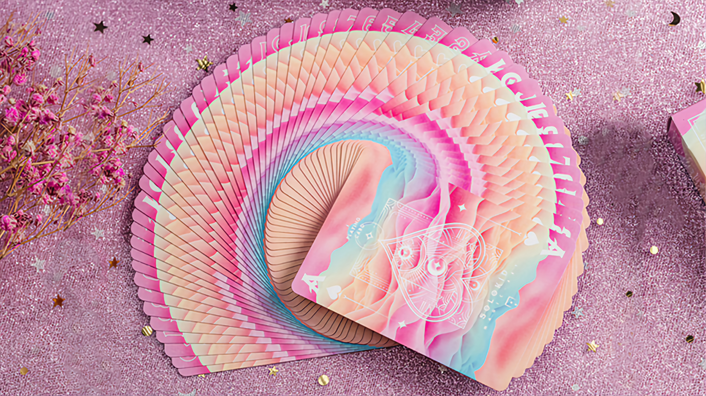 Solokid Rainbow Dream (Red Pink) by Jiken & Jathan : Playing Cards, Poker, Magic, Cardistry, Singapore