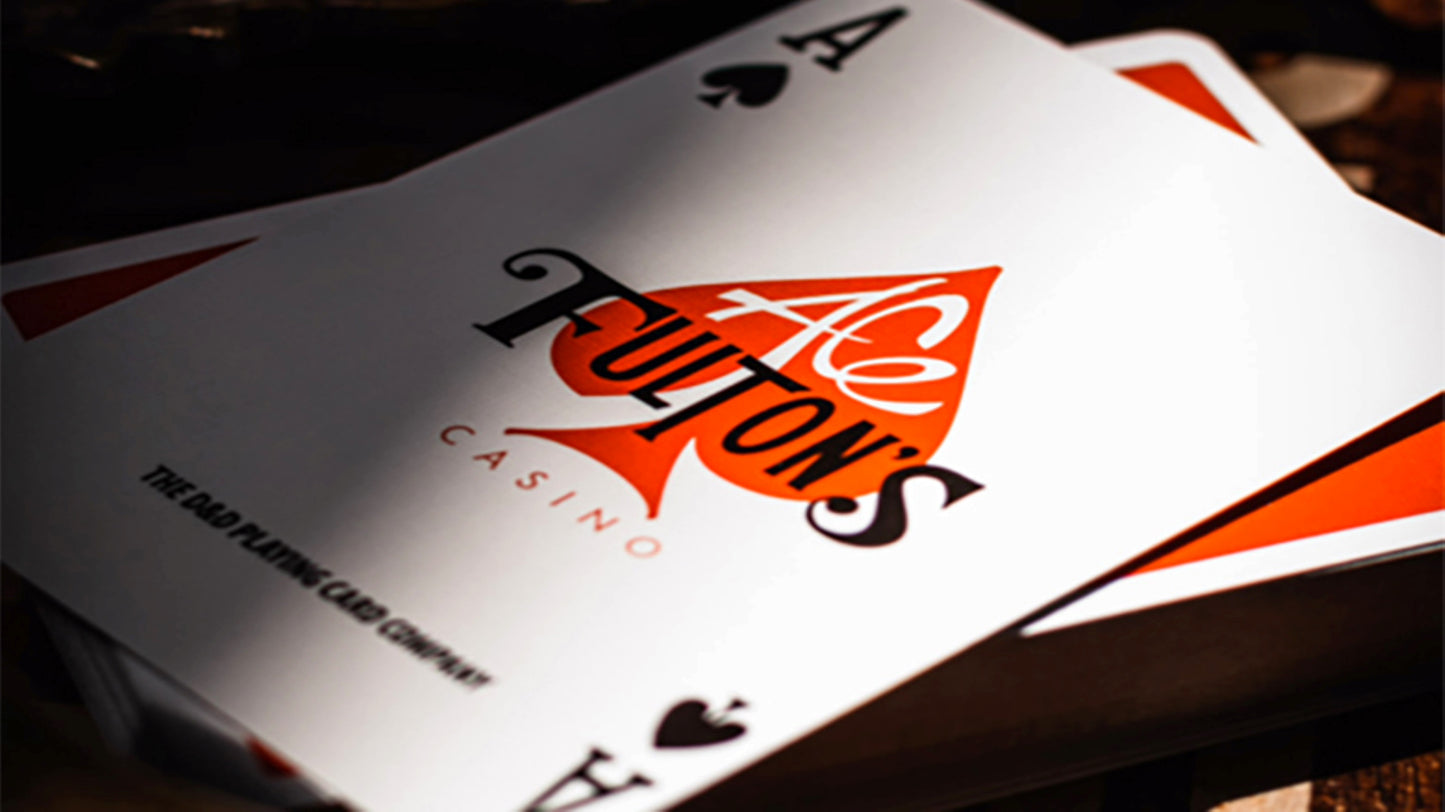 Ace Fulton's Casino, Vintage Back Orange by Dan & Dave : Playing Cards, Poker, Magic, Cardistry, Singapore