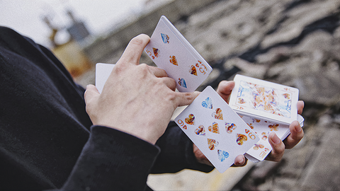 Fluid Art Orange (Standard Edition) by TCC Presents : Playing Cards, Poker, Magic, Cardistry,singapore