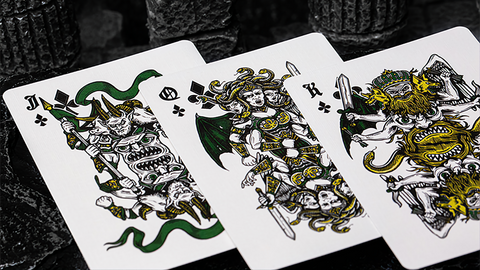 Inferno Emerald Blaze Edition by Darkside Playing Card Co. : Playing Cards, Poker, Magic, Cardistry,singapore