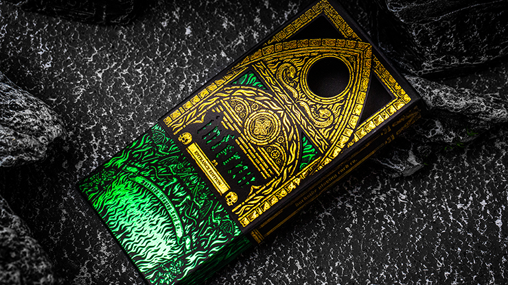 Inferno Emerald Blaze Edition by Darkside Playing Card Co. : Playing Cards, Poker, Magic, Cardistry,singapore