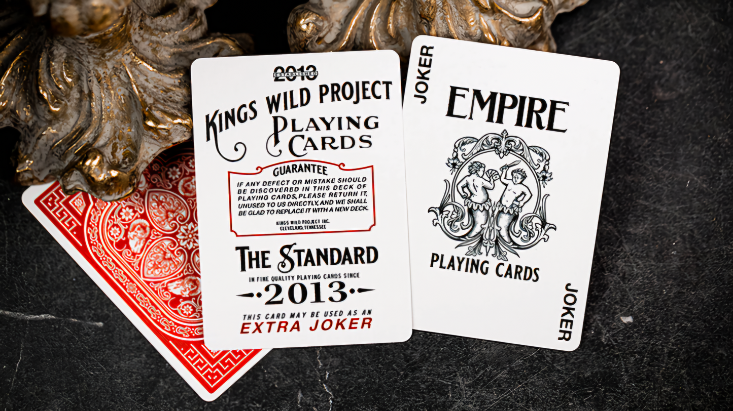 Limited Empire Playing Cards by Kings Wild Project: Poker, Magic, Cardistry,singapore