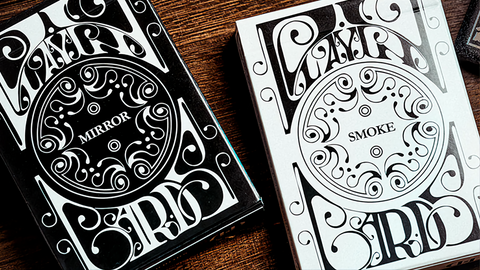 Smoke & Mirror (Smoke-White) Deluxe by Dan & Dave : Playing Cards, Poker, Magic, Cardistry,singapore