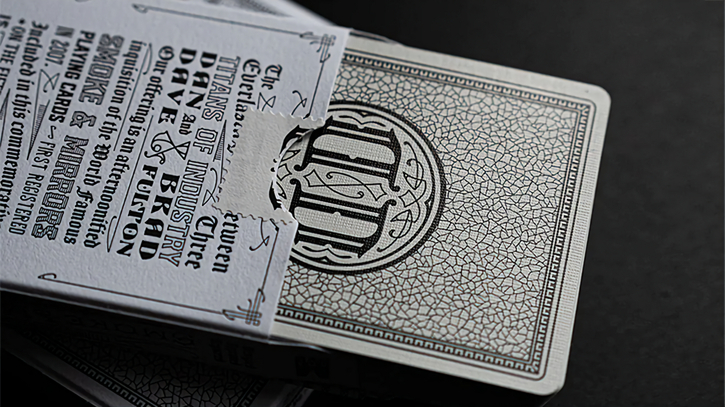 Smoke & Mirrors x Fulton (Smoke White) by Dan & Dave : Playing Cards, Poker, Magic, Cardistry,singapore