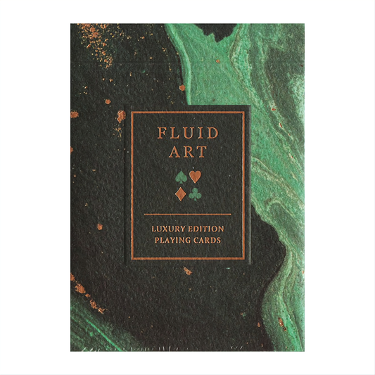 Fluid Art Green (Luxury Edition) by TCC : Playing Cards, Poker, Magic, Cardistry,Singapore