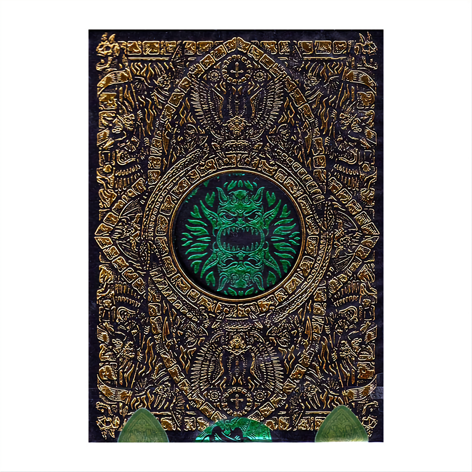 Inferno Emerald Blaze Edition by Darkside Playing Card Co. : Playing Cards, Poker, Magic, Cardistry,singapore