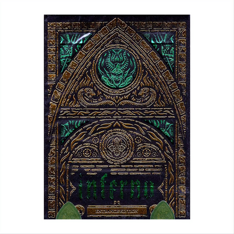 Inferno Emerald Blaze Edition by Darkside Playing Card Co. : Playing Cards, Poker, Magic, Cardistry,singapore