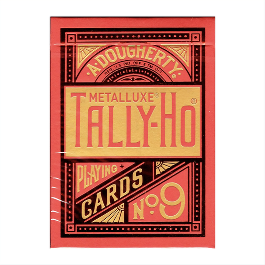 Tally-Ho Red (Circle) MetalLuxe : Playing Cards, Poker, Magic, Cardistry,singapore