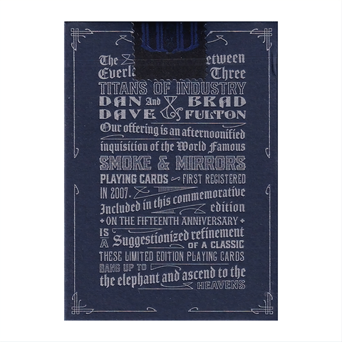 Smoke & Mirrors Anniversary Edition (Denim) by Dan & Dave : Playing Cards, Poker, Magic, Cardistry,singapore