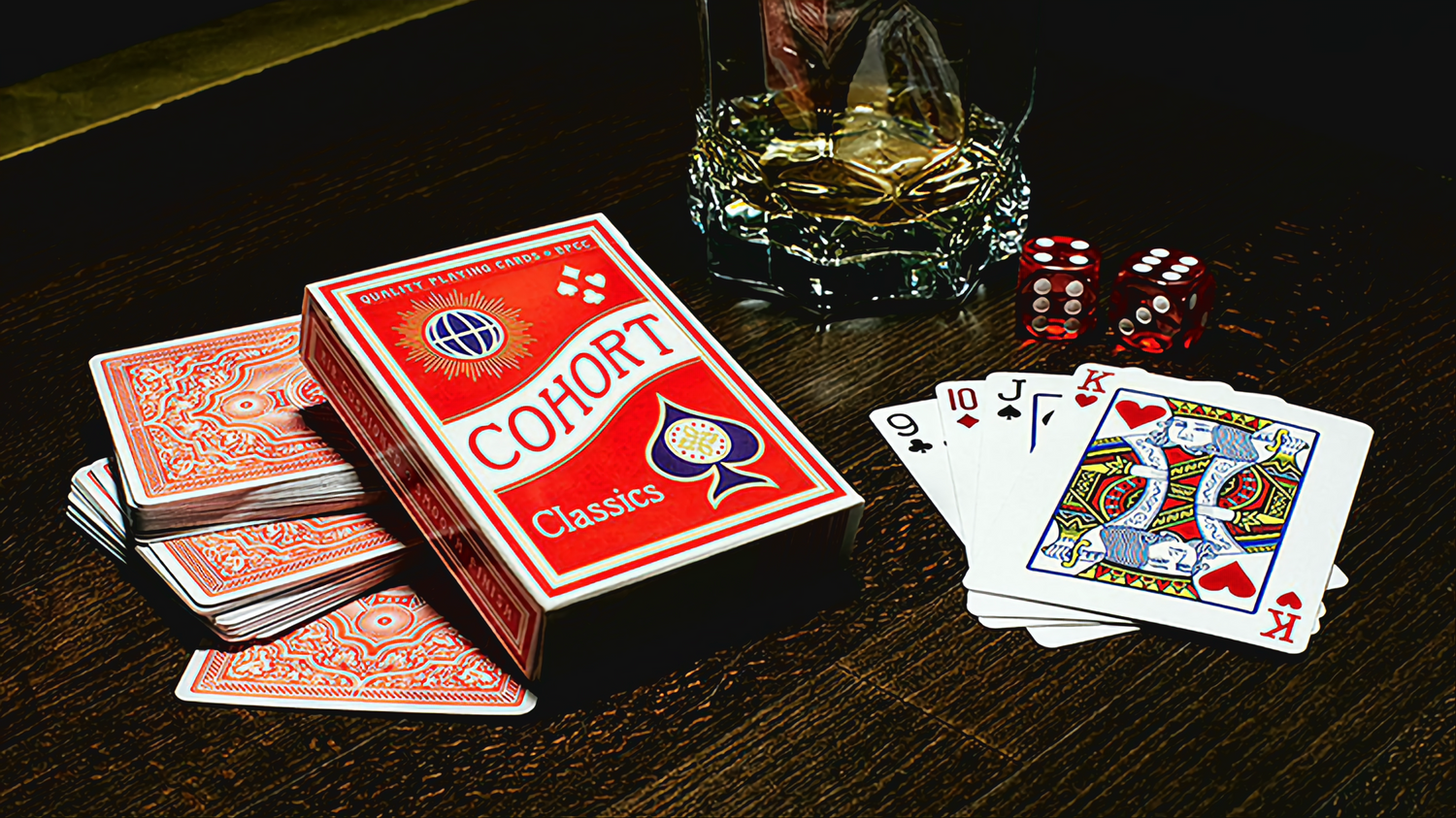 Red V2 Cohort by Ellusionist Marked Playing Cards , Poker , Magic , Cardistry , Singapore