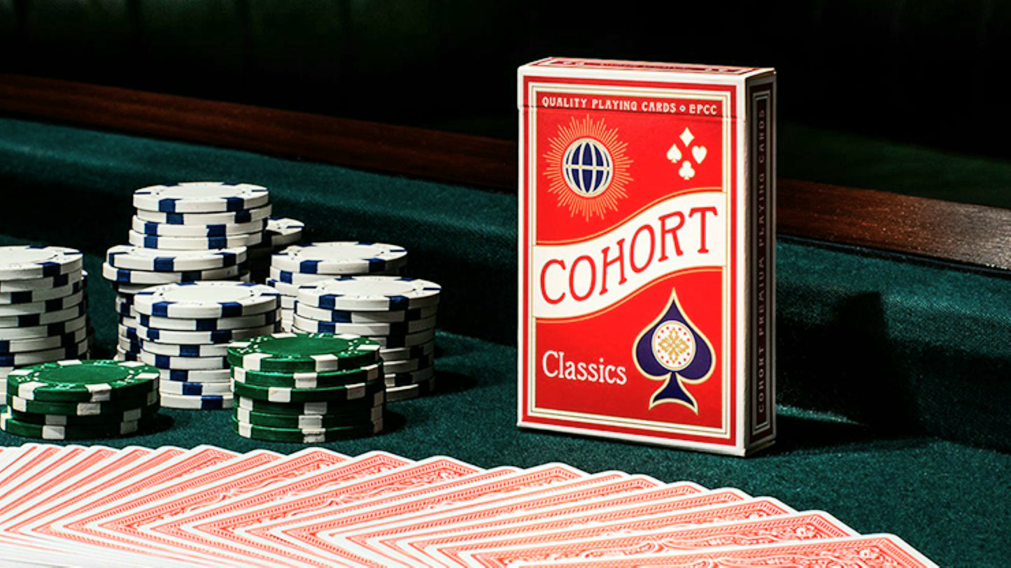 Red V2 Cohort by Ellusionist Marked Playing Cards , Poker , Magic , Cardistry , Singapore