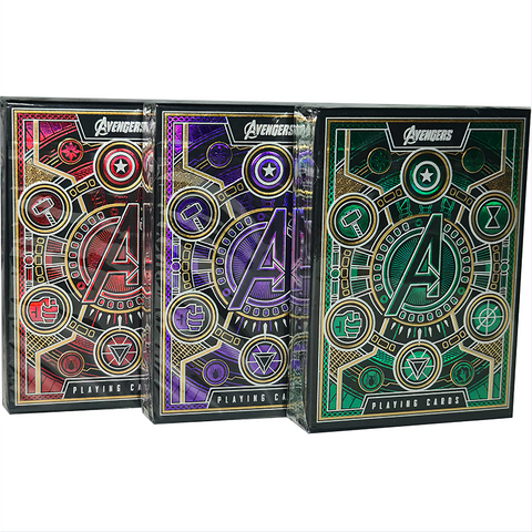 Avengers: Infinity Saga Red, Purple, Green by theory11 : Playing cards, Poker, Magic, Cardistry, Singapore