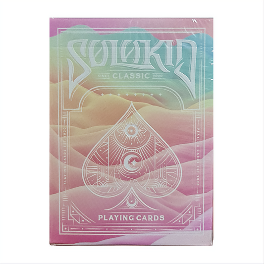 Imperfect Solokid Rainbow Dream (Red Pink) by Solokid Playing Card Co. : Playing Cards, Poker, Magic, Cardistry, Singapore