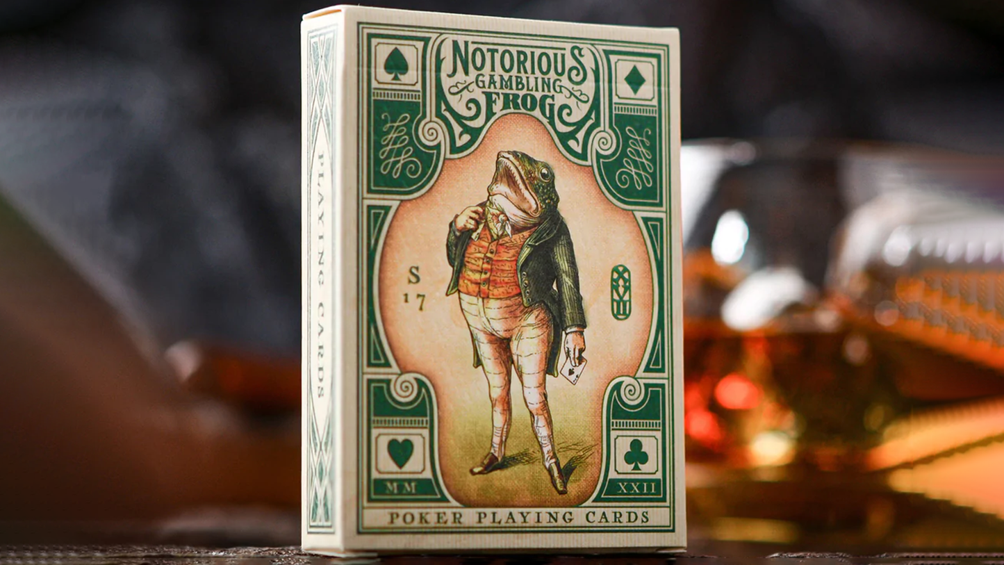 Notorious Gambling Frog by Stockholm17 : Playing Cards, Poker, Magic, Cardistry, Singapore,green, orange