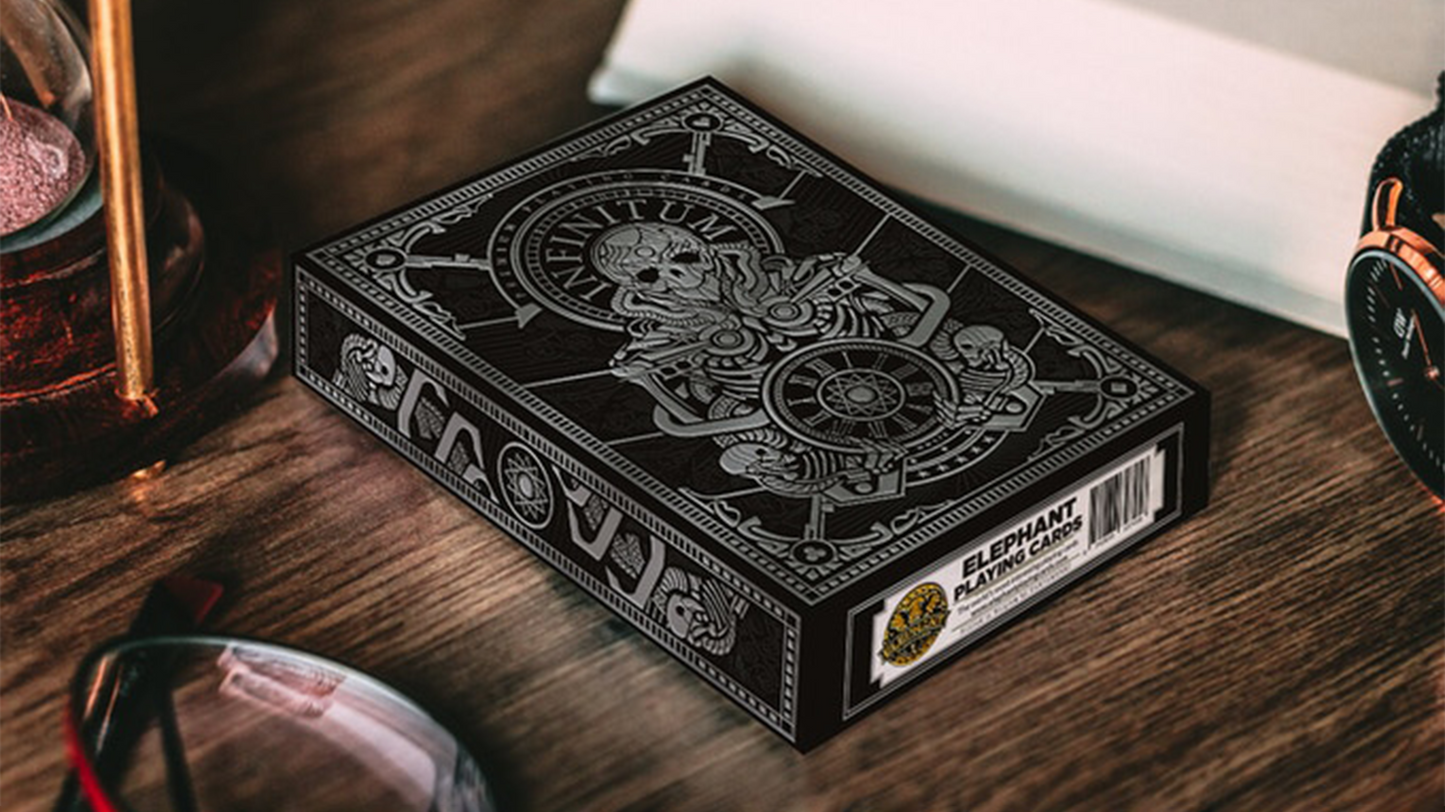 Infinitum (Midnight Black) by Elephant Playing Cards Co. : Playing Cards, Poker, Magic, Cardistry, Singapore